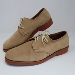 Vintage Allen Edmonds Orlean Tan Suede Leather Dress Shoes Vibram Sole 10.5 D